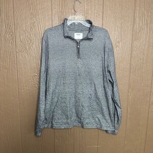 Old Navy Men's Blue Stripe 1/4 Zipper Pocket Pullover‎ Sweatshirt Size XL Casual
